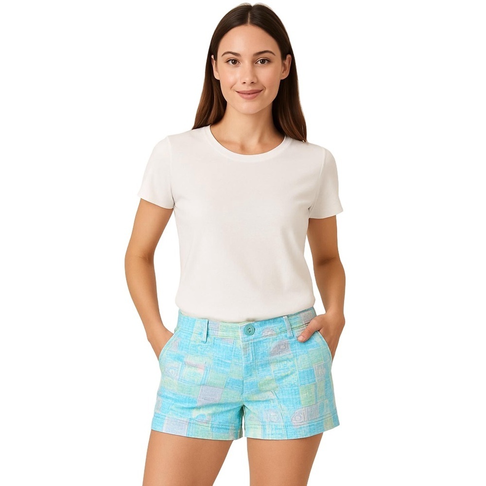 Lilly Pulitzer Pastel Astrology Print Cotton Callahan Shorts Size 2 Vibrant Chic